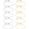 Sureio 10 Pieces Adjustable Slider Bracelet for Jewelry Making Bracelet Chains for DIY Jewelry Making Findings Extender Chains with Rhinestones Ends for Women (Silver and Gold) - color: Silver and Gold