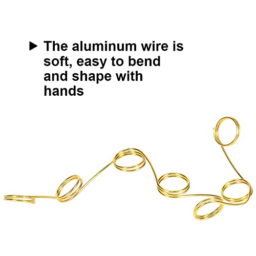 18 Gauge Aluminum Craft Wire, 165 Feet 1mm Bendable Metal Wire for Jewelry Making, Sculpting, Modelling, Wreath Making, Floral Making, Beading, Wire Wrapping (Gold) - color: Gold