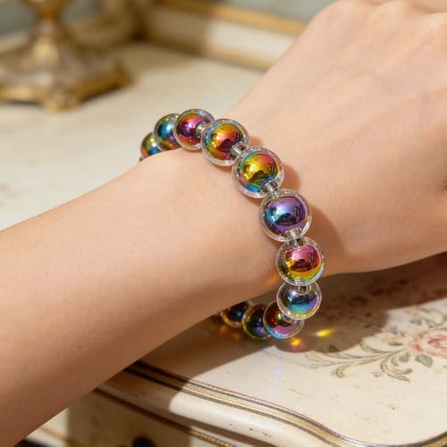 Mixed Lots Shiny AB Color Acrylic Faceted Bead DIY Beading Hairband Bracelets Necklace Craft Embelishment (Gradient-Round) - color: Gradient-Round