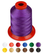 1000 Meters FIVEIZERO Extra Strong Upholstery Thread,Purple Bonded Nylon Thread for Denim Leather,Craft,Machine,DIY and Home (1 Pack) CJ - color: Purple