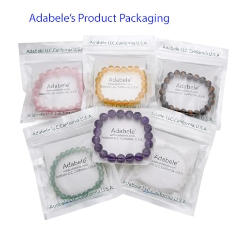 Adabele 1pc Natural Stretch Gemstone Bracelet 8mm (0.31") Bead 7" to 8.5 inch Healing Crystal Energy Quartz Chakra Jewelry Women Unisex Birthday Gift - color: Blue sea sediment jasper, size: 8.5 inch