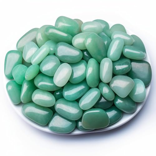 Polished Aventurine Crystal Bulk - 0.5" Colorful Tumbled Stone Chips Rocks, 10 oz Crushed Sea Glass Vase Filler Small Stones for Healing, Reiki, Crafting, Home Decor - color: Aventurine, size: 0.5"