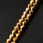 250pcs Czech 6mm (0.24 Inch) Faceted Bicone Crystal Glass Loose Beads Spacer Bulk Gold Aurum for DIY Craft Jewelry Making CCB633 - color: Gold Aurum, size: 6mm - 250pcs