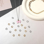 Molain 60Pcs Locking Jump Rings, OD 7.5mm ID 5mm Open End Connector Rings Split Jump Ring Open O Ring for DIY Crafts Jewelry Making Necklaces Bracelets Charms
