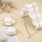 SMYHTGLIF 20 Pack Paperclip Chain Bulk Necklace Bracelet for Jewelry Making 4mm Gold Plated Stainless Steel Necklace Bracelet for Women - color: Gold