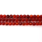 6mm Faceted Natural Red Agate Stone Beads Coin Disc Gemstone Spacer Beads for Jewelry Making DIY Bracelet Necklace - color: Red Agate