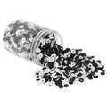 Mandala Crafts Black and White Heishi Beads 6mm – 3000 Flat Polymer Disc Clay Beads for Adult Jewelry Making Spacer Beads, Bracelets, Necklaces, and Earrings - color: Black and White, size: 6mm 3000 PCs