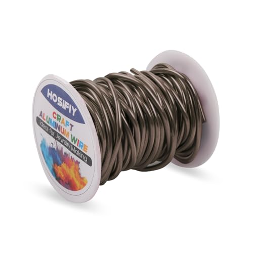8 Gauge Aluminum Craft Wire, 3mm Jewelry Wire for Jewelry Making Supplies and DIY Metal Craft Art (Dark Coffee, 32 Feet) - color: Dark Coffee, size: 8Gauge 32FT