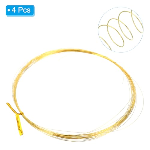 PATIKIL Half Hard Brass Wire, 4Pcs 32Gauge/0.2mm Diameter 10m/32.8ft Pure Craft Wire for Jewelry Making Beading Garden Plants - size: 32Gauge/0.2mm