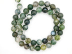 Gemstone Beads for Jewelry Making, Sold per Bag 5 Strands Inside, Moss Agate 4mm - color: Moss Agate, size: 4mm