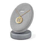 PU Leather Necklace Display Stand Microfiber Small Necklace Holder Jewelry Gift Display Stand For Birthday, Valentine's Day (Light Gray) - color: Light Grey