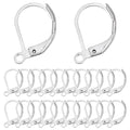 SUNNYCLUE 1 Box 200Pcs Leverback Earring Findings 304 Stainless Steel Earring Hooks Lever Back Earring Hook Ear Wire Hypoallergenic French Earring Clasps for Jewelry Making Kits DIY Dangle Earrings - color: 200pcs Stainless Steel