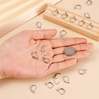 Pandahall 100pcs Stainless Steel Lever Back Hoop Earrings Surgical Earring Components for Jewelry Makings 13x10x1.5mm