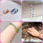 White Glass Seed Beads 5000 Pcs, 3mm Small Craft Pony Beads Bulk for Bracelets, DIY Necklace Ring Waist Chain - color: White