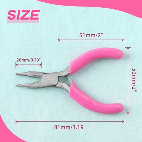 SPEEDWOX 3 Inch Mini Pliers - Round Nose, Wire Looping, Cutter for Jewelry Making & Wire Bending - style: Round Nose Pliers