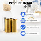 Memory Wire Ring,20mm Diameter Memory Steel Wire for Finger Rings Practical Jewelry Connecting Accessories Jewelry Findings Supplies, 4 Piece Set