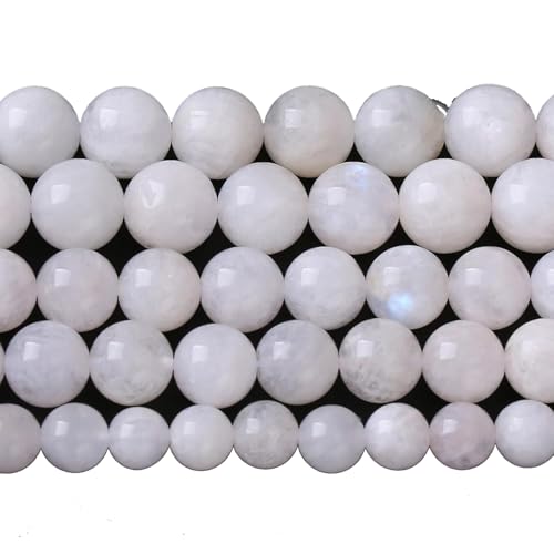 10mm 36pcs Natural Moonstone Stone Beads for Jewelry Making Energy Healing Power Stone Beads DIY Bracelet Necklace Accessories 15" - color: Blue Moonstone beads, size: 10mm