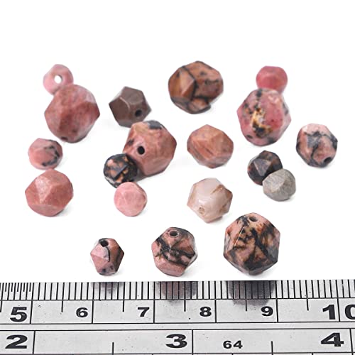 BEADIA Faceted Natural Rhodochrosite Stone Round Beads 6mm 36cm/Strand for Jewelry Making - color: Rhodochrosite, size: 6mm
