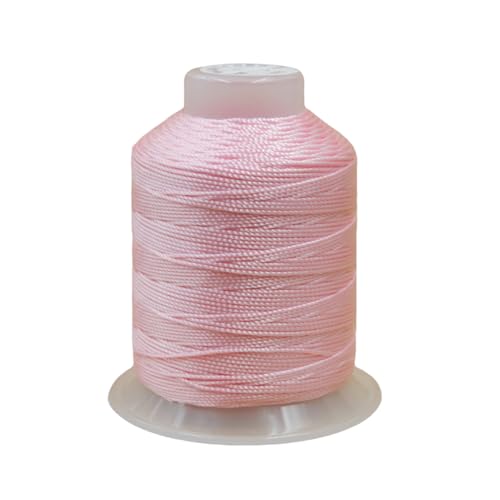 0.8mm 270 Yards Twisted Silk Cord Trim 3-Ply Twine Thread Braided Polyester String for DIY Crafts,Macrame, Pendants,Jewelry,Friendship Bracelets,Necklaces（Pink） - color: Pink, size: 0.8MM