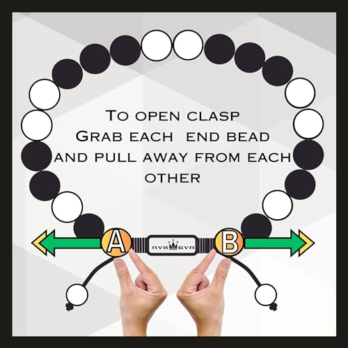 Mens Beaded Bracelet - Stone Jewelry, Black Onyx Hematite Bracelets, Mens Accessories, Adjustable - style: Duality