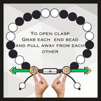 Mens Beaded Bracelet - Stone Jewelry, Black Onyx Hematite Bracelets, Mens Accessories, Adjustable - style: Duality