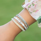 FANCY SHINY Mothers Day Gifts Boho Leather Wrap Bracelet Stackable Infinity Chunky Cuff Bracelets Western Hippie Outfits Jewelry Valentine Gifts for Women - color: Snakeskin White