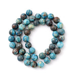 6mm 60pcs DIY Natural Blue Pattern Agate Stone Beads Round Healing Crystal Gemstone Loose Beads for Jewelry Making Handmade Bracelet Necklace - color: Blue Pattern Agate, size: 6mm