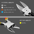 5 Pack Wire Cutters MC-180, Ultra Sharp 6 inch Precision Flush Side Cutters with Longer Cutting Edge, Powerful Heavy Duty Pliers, Ideal for Cables, Wires, Zip Ties, Electrical & Most Cut Needs - color: 6"- Pack 5