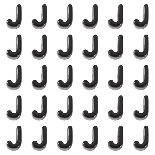 FASHEWELRY 30Pcs Acrylic Letter J Beads with Large Hole Big Plastic Letter Blocks European Beads 3D Letters Chunky Vowel Initial Alphabet Bead for Key Chains Necklace DIY Arts Craft Projects - color: Black, size: J