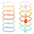 Elecrelive Glass Round Beaded Bracelet Set Clay Beaded Bracelets Stretch Bracelets - color: 7 Colors