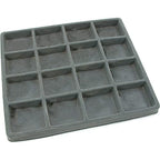 FindingKing 5 Gray 16 Slot 1/2 Size Jewelry Display Tray Inserts New