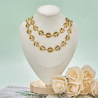 2 Meters Baroque Lip Chain for Jewelry Making Stainless Steel Bulk Chain Gold Plated Craft Chain Roll - color: Gold Lip