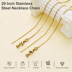 Crisjanggo 10 Pack Snake Necklace Bulk Gold Plated Stainless Steel Threader Adjustable Necklace Chain for Jewelry Making - color: Gold Snake