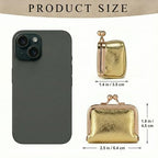 Zivyes Mini Jewelry Box Travel Small Coin Purse Organizer Case Genuine Leather Tiny Size (gold) - color: gold