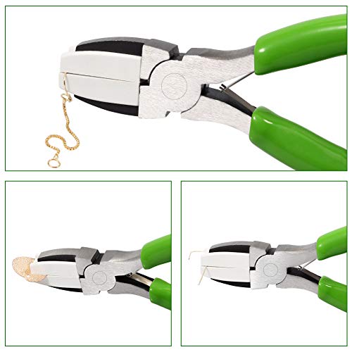 SPEEDWOX 5 Inches Flat Nose Plier Nylon Jaw Pliers 2 Pcs Set Soft Jaw Pliers for Chain Making Wire Wrapping Tool Mini Wire Straightentener Wire Bending Shaping Jewelry Making Tool - style: 2 pcs set