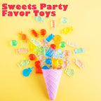 Niceup Plastic Candy Toys Lollipop Fake Sweets 160pcs Small Candyland Décor Party Favors Resin Figurine Slime Charms for Easter Egg Birthday Pinata Goodie Bag Fillers, Rave Trinkets - style: Candies Mini (about 160pcs)