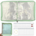 Transparent Jewelry Storage Travel Organizer Book for Necklace, Bracelet, Ring - Holder With Small Clear Pouch - Green - color: Green - 80pcs S Pouches, 40pcs L Pouches