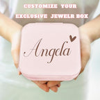Personalized Travel Jewelry Box,Custom Leather Jewelry Case with Name,Customized Birthday Christmas Valentines Day Gifts for Women Bridesmaid Girls - color: Style 02