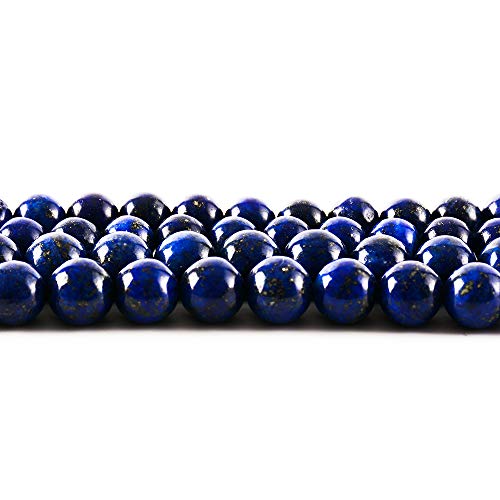 RayLineDo® 41Pcs 10mm Natural Blue Lapis Lazuli Stone Round Beads Loose Beads Wholesale for Jewelry Making - color: Blue Lapis Lazuli, size: 10mm