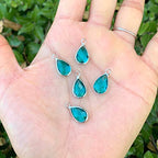 Adabele Grade A Birthstone Pendant Drop 11mm 14mm 16mm Sterling Silver Plated For Personalized Earrings Bracelet Necklace Anklet Pendant Keychain Craft Jewelry Making - color: December (blue), size: 16mm Long - 10pcs