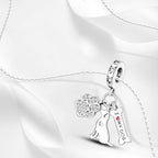 925 sterling silver bracelet necklace pendant, women's jewelry gift, dream catcher net bead pendant, suitable for original bracelets, parties, birthday jewelry gifts - color: KJC519
