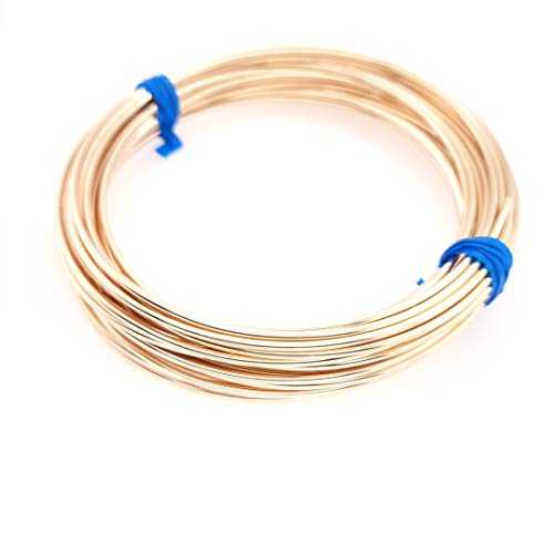 16 Gauge, 14/20 Yellow Gold Filled Wire (Round) Dead Soft 14K Gold Filled Made in USA - 1 Ounce (7.5FT) by CRAFT WIRE - size: 16 Gauge, style: 1 Ounce