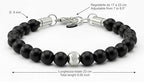 10:10 Men’s Beaded Bracelet – Natural Stone & Stainless Steel – Handmade in Italy