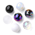 DanLingJewelry 100Pcs 15mm AB Color Round Beads White & Black Acrylic Beads Round Bubblegum Beads Bubble Beads for Jewelry Bracelet Making (MACR-CJ0001-45-CHH) - color: 100pcs - 15mm Round Ⅰ