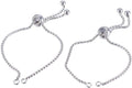 UNICRAFTALE 10pcs 9"(230mm) Stainless Steel Adjustable Slider Bracelets Metal Bracelet Chain Slider Bracelet Extender Chains with Ball Ends for Women Jewelry Making DIY - color: Stainless Steel Color