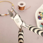 The Beadsmith Side Cutter – Zebra Print Line – 5 inches (127 mm) – Comfortable Handle with Double Leaf Springs – Jewelry Making Tool for Creating Bracelets, Earrings and Necklaces - size: side cutter - 5"