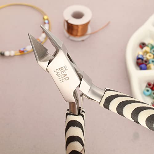 The Beadsmith Side Cutter – Zebra Print Line – 5 inches (127 mm) – Comfortable Handle with Double Leaf Springs – Jewelry Making Tool for Creating Bracelets, Earrings and Necklaces - size: side cutter - 5"