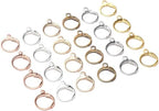 20 Pieces Surgical-Grade Stainless Steel Lever Earring Hooks - Open Loop Findings with 14×12mm Hoop Bases for DIY Jewelry Making Supplies (Brown) - color: Brown