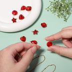Song Xi Red Shape Random Charms For Jewelry Making Clear Crystal Charms Pendants Bracelets Necklace Earrings Bulk Keychain Arts And Crafts Diy Birthday Gifts For Women AB Color 12pcs - color: Random Shapes - Red