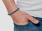 Amazing Gemstone Chrysocolla Bracelet, Gifts For Men & Women - Protection Healing Crystal Bracelet - 8mm Gemstone Beaded Adjustable Bracelet, Pulseras Para Hombres Mujer Stocking Stuffers - color: Chrysocolla